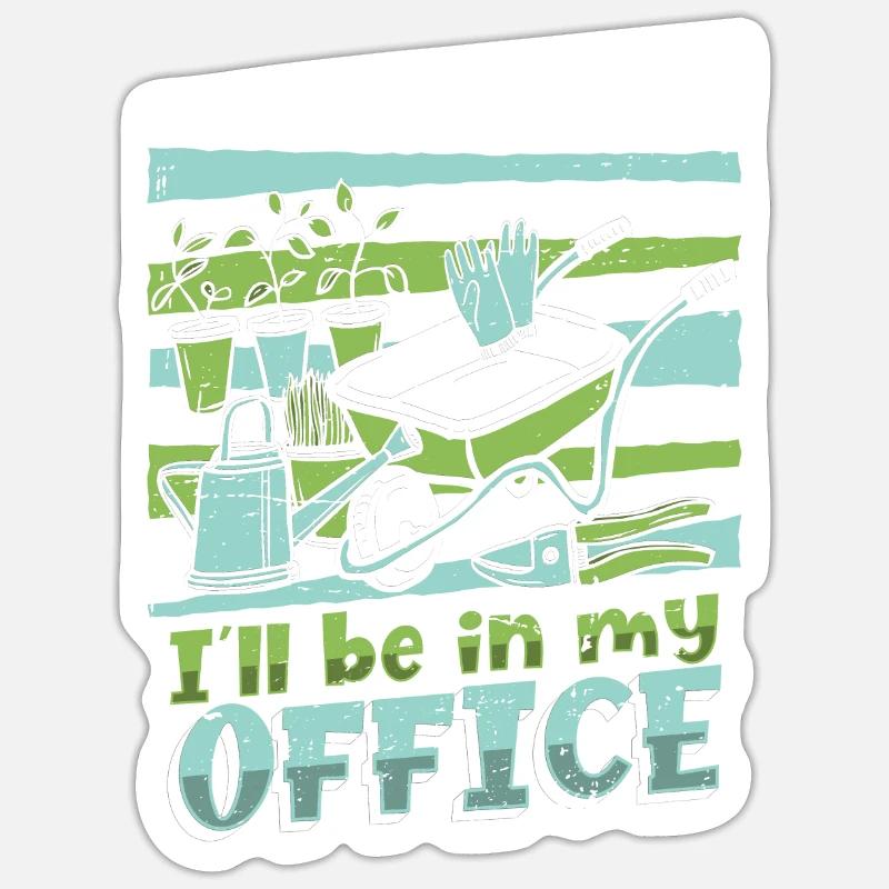 Hobbygärtner Garten - Sticker Größe S (10 x 10 cm) - Mattweiß