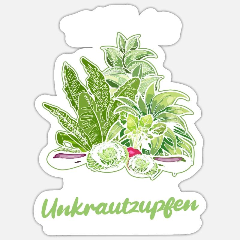 Hobbygärtner Garten Lustig - Sticker Größe S (10 x 10 cm) - Mattweiß