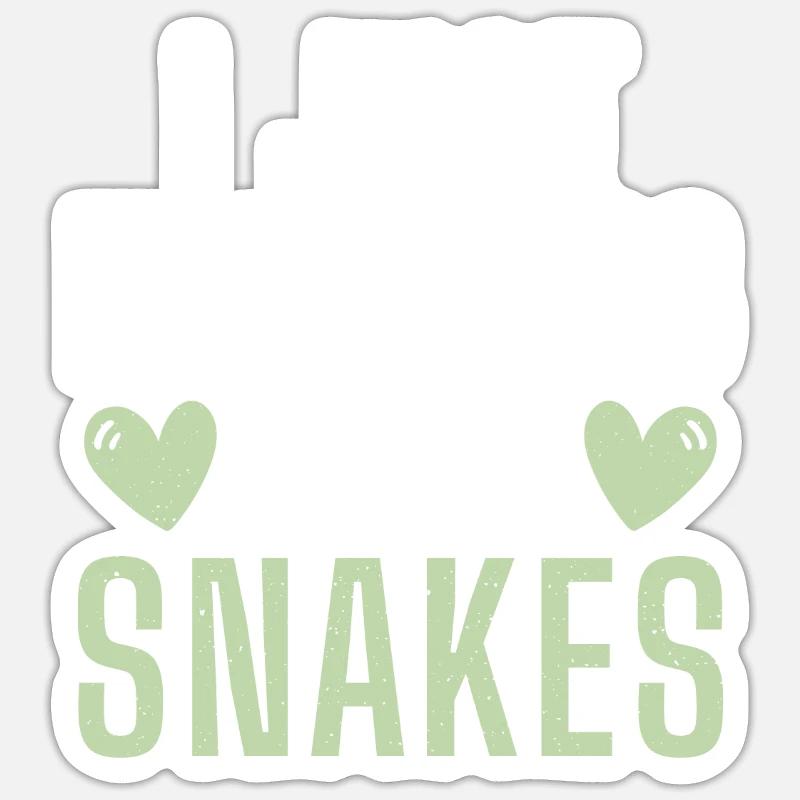 Snake Gift Snake Lover - Sticker size S (10 x 10 cm) - white matte
