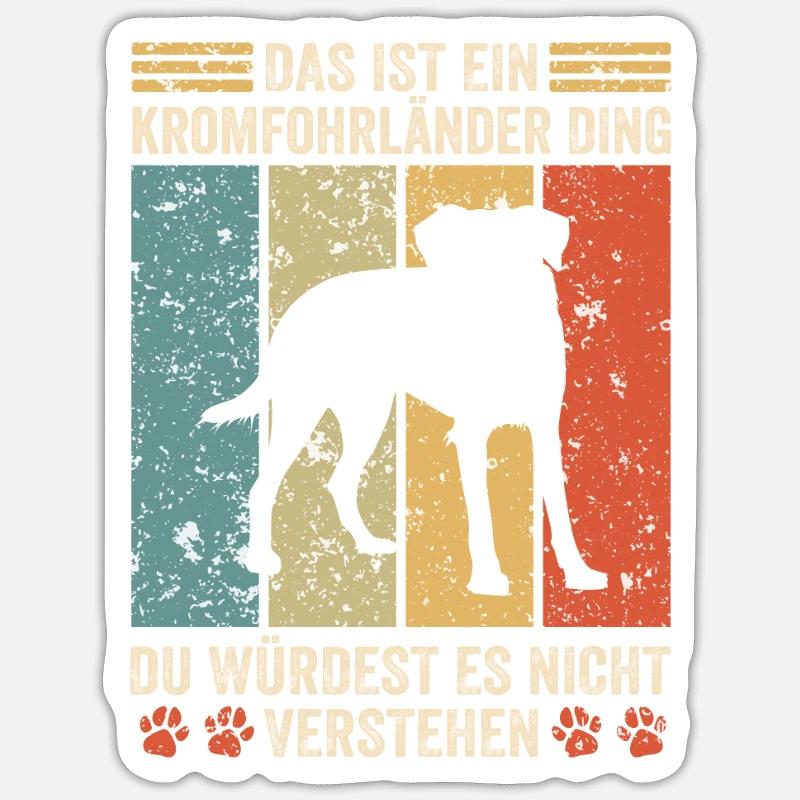 Das ist ein Kromfohrländer Ding Sticker Größe S (10 x 10 cm)