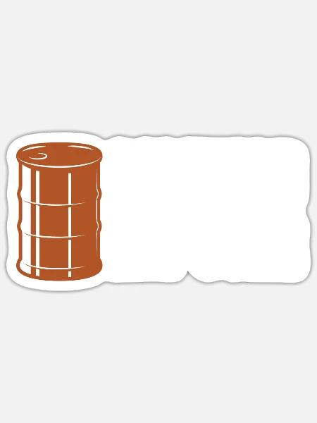Ölfeld Bohrinsel Stern - Sticker Größe S (10 x 10 cm) - Mattweiß
