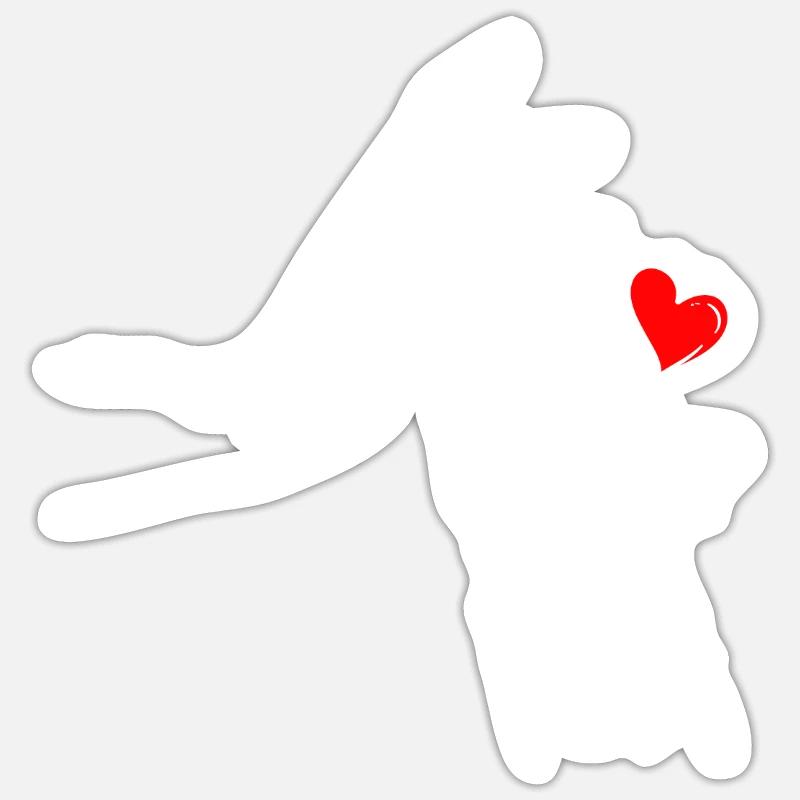 Eichhörnchen Herz Händchen Halten mit Eichhörnchen Sticker Größe S (10 x 10 cm)