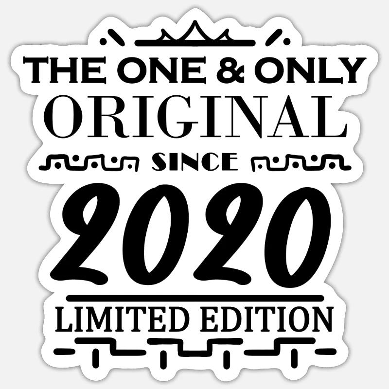 2020 - Année de construction 2020 - Sticker taille S (10 x 10 cm) - blanc mat
