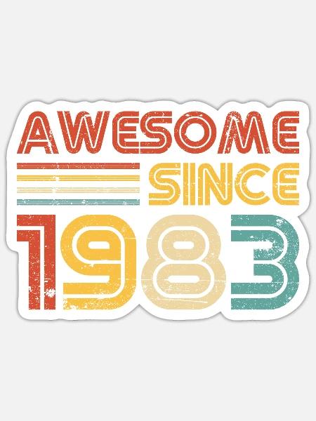40. Geburtstag genial seit 1983 40 Jahre alt - Sticker Größe S (10 x 10 cm) - Mattweiß
