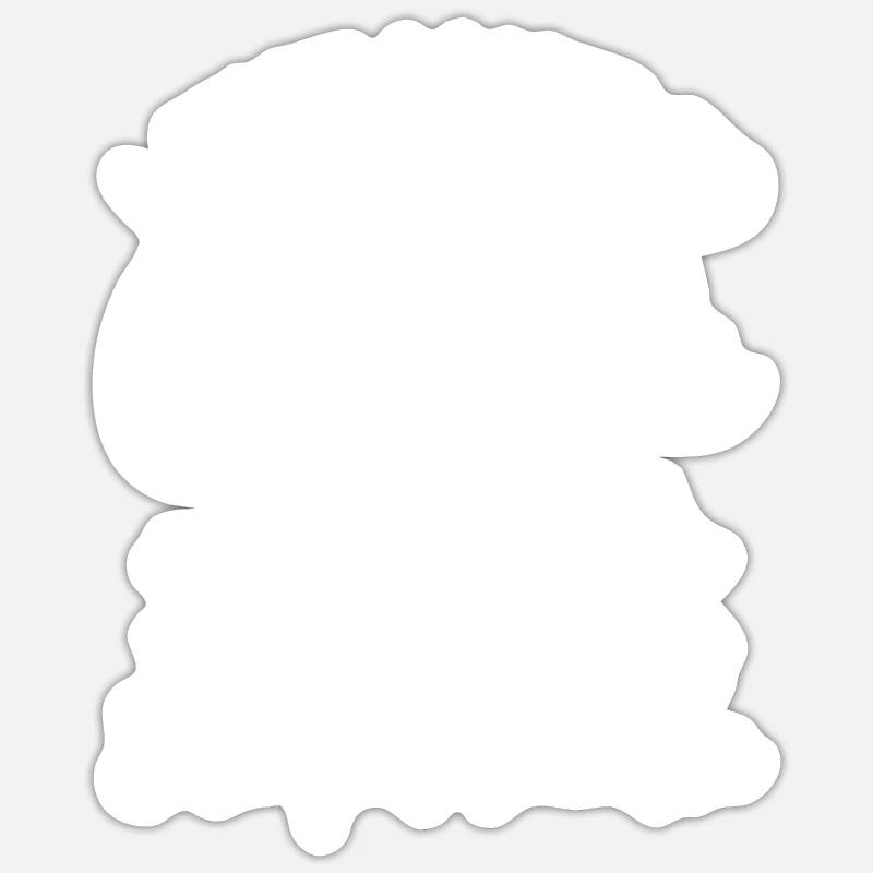 Sheepadoodle Doodle Dog - Sticker taille S (10 x 10 cm) - blanc mat