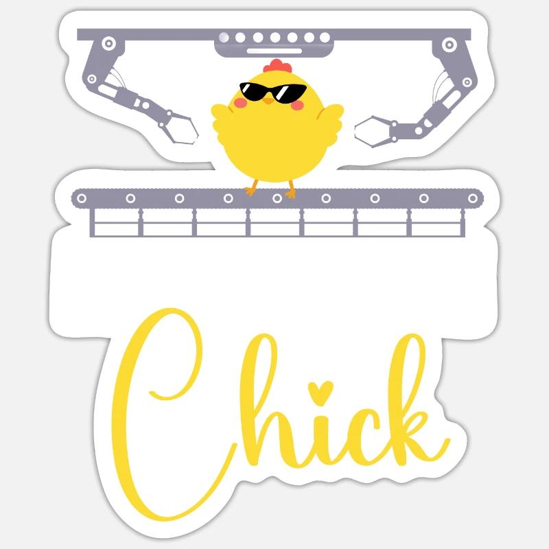 Robot Robotics Engineer Cool Sticker Größe S (10 x 10 cm)