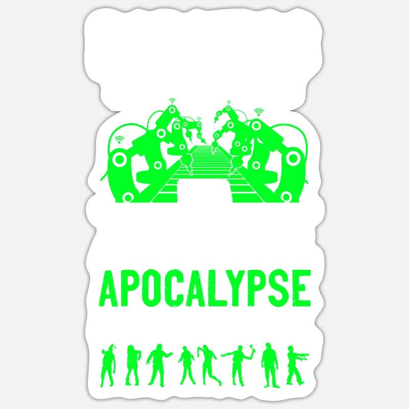 Robot Robotics Engineer Vintage Sticker size S (10 x 10 cm)