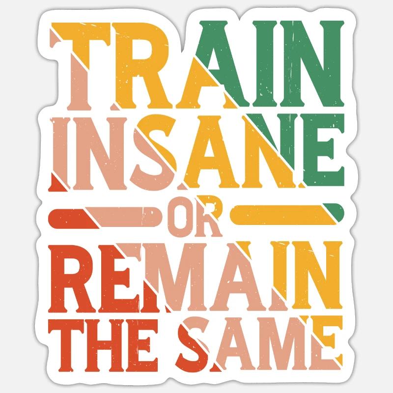 Train Insane Or Remain The Same 15 Sticker size S (10 x 10 cm)