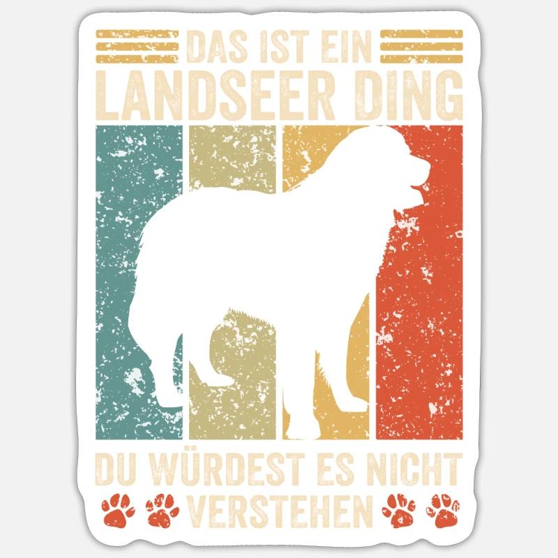 Das ist ein Landseer Ding - Sticker Größe S (10 x 10 cm) - Mattweiß