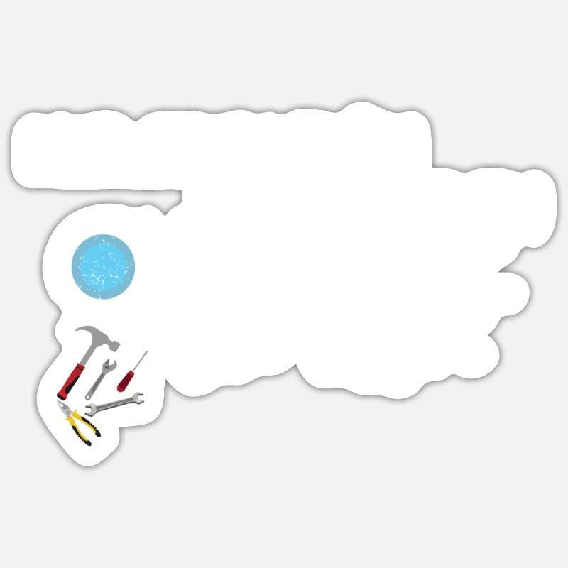Heimwerker Geschenkidee Handwerker - Sticker Größe S (10 x 10 cm) - Mattweiß