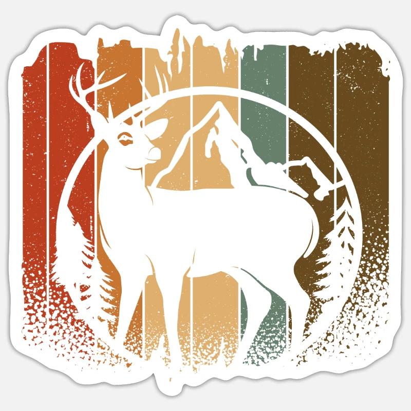 Deer - Sticker size S (10 x 10 cm) - white matte