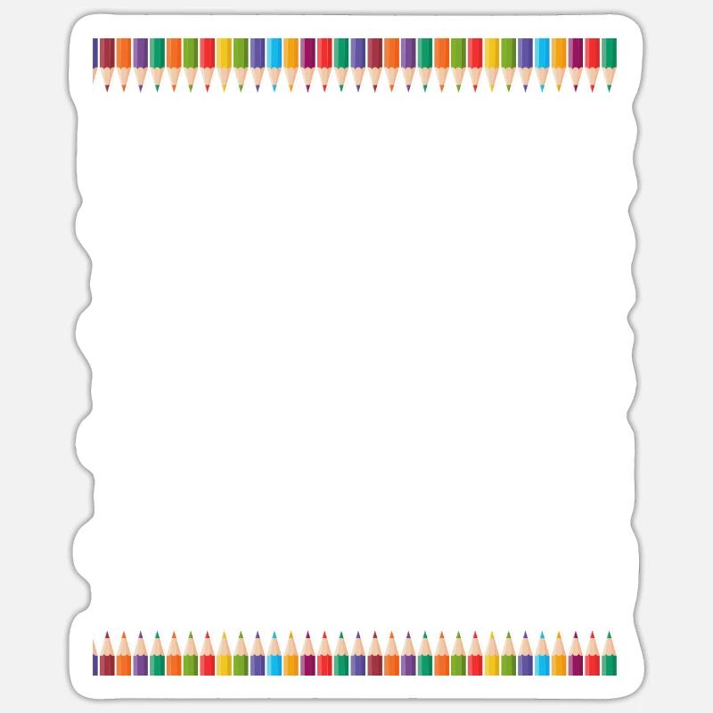 Ich habe nicht die Zeit oder die Buntstifte Sticker Größe S (10 x 10 cm)