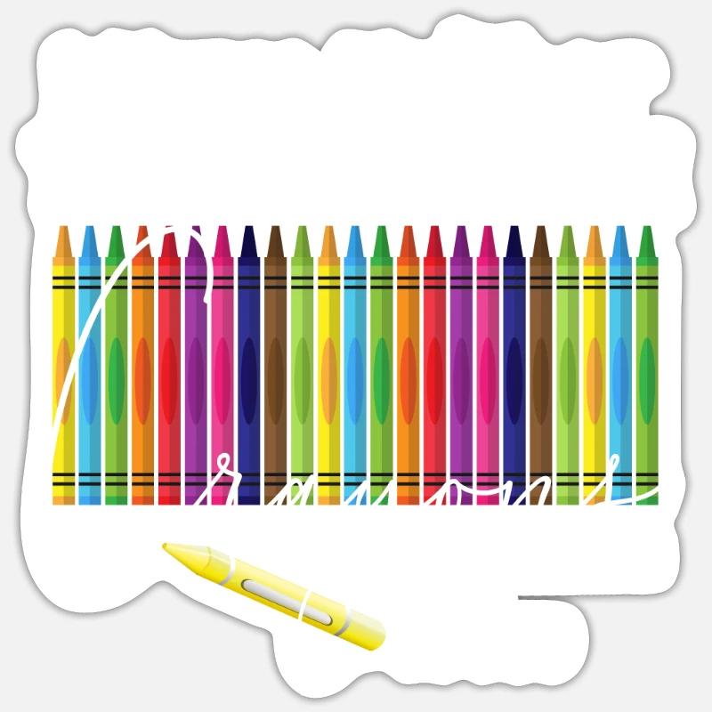 Ich habe nicht die Zeit oder die Buntstifte Sticker Größe S (10 x 10 cm)