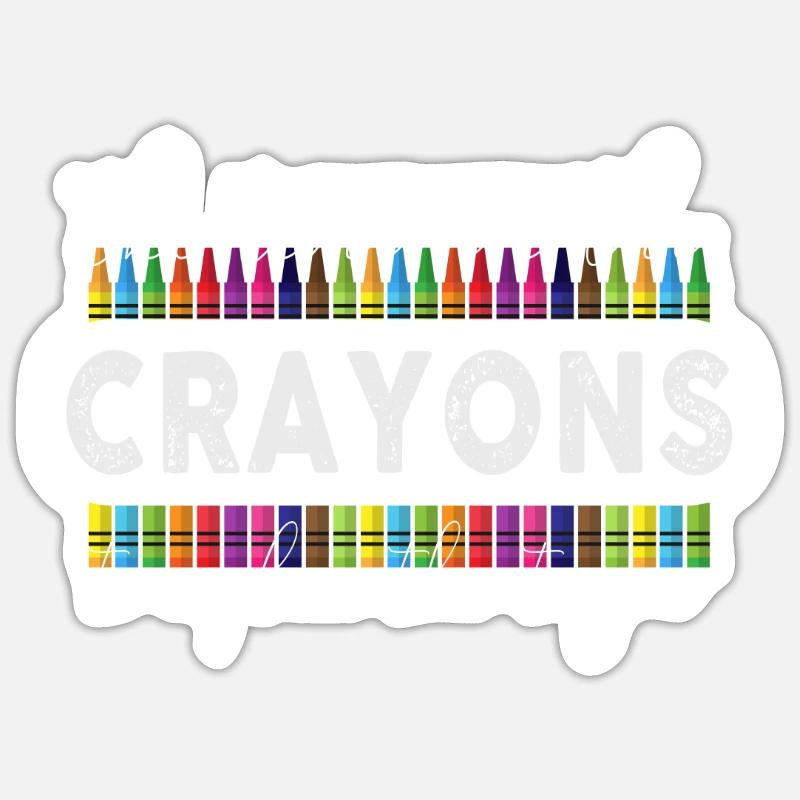 Ich habe nicht die Zeit oder die Buntstifte Sticker Größe S (10 x 10 cm)