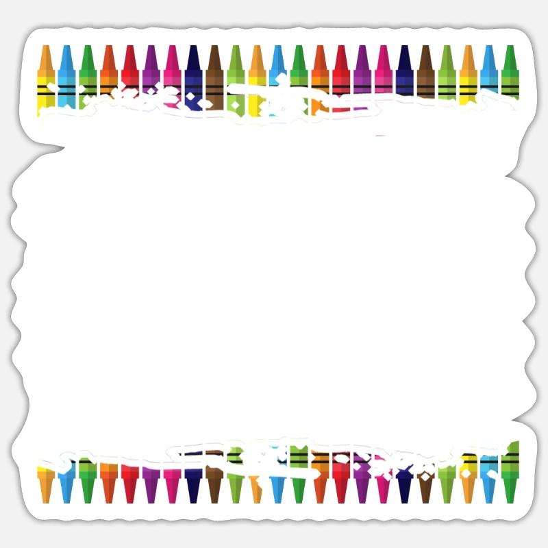 Ich habe nicht die Zeit oder die Buntstifte Sticker Größe S (10 x 10 cm)