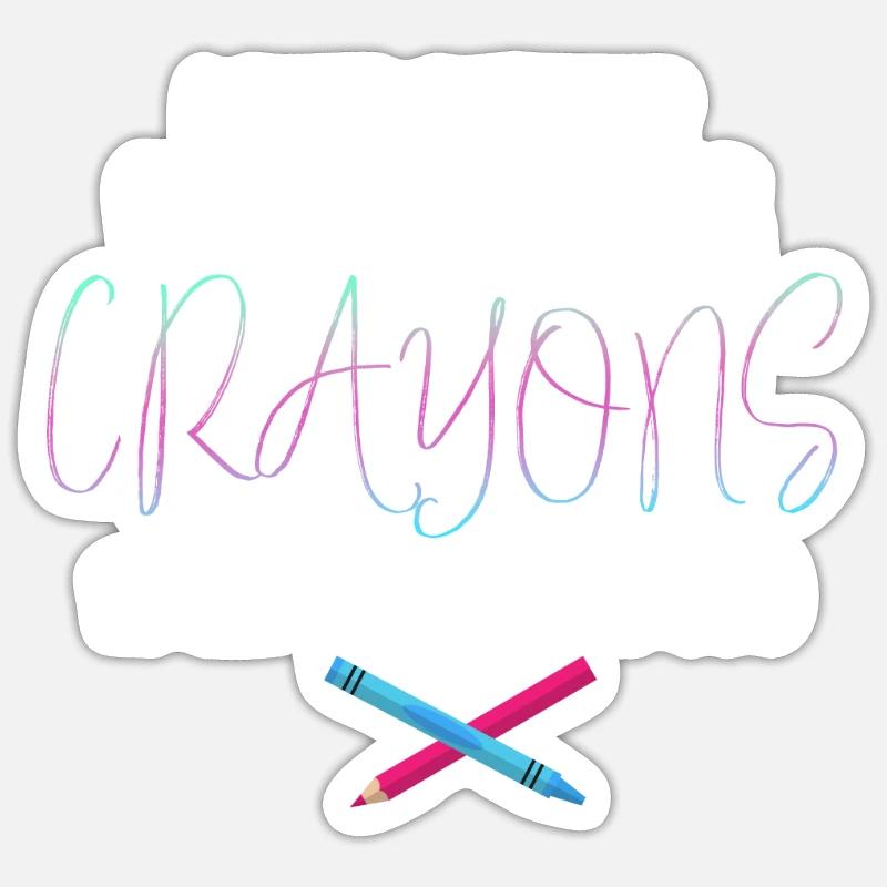 Ich habe nicht die Zeit oder die Buntstifte Sticker Größe S (10 x 10 cm)