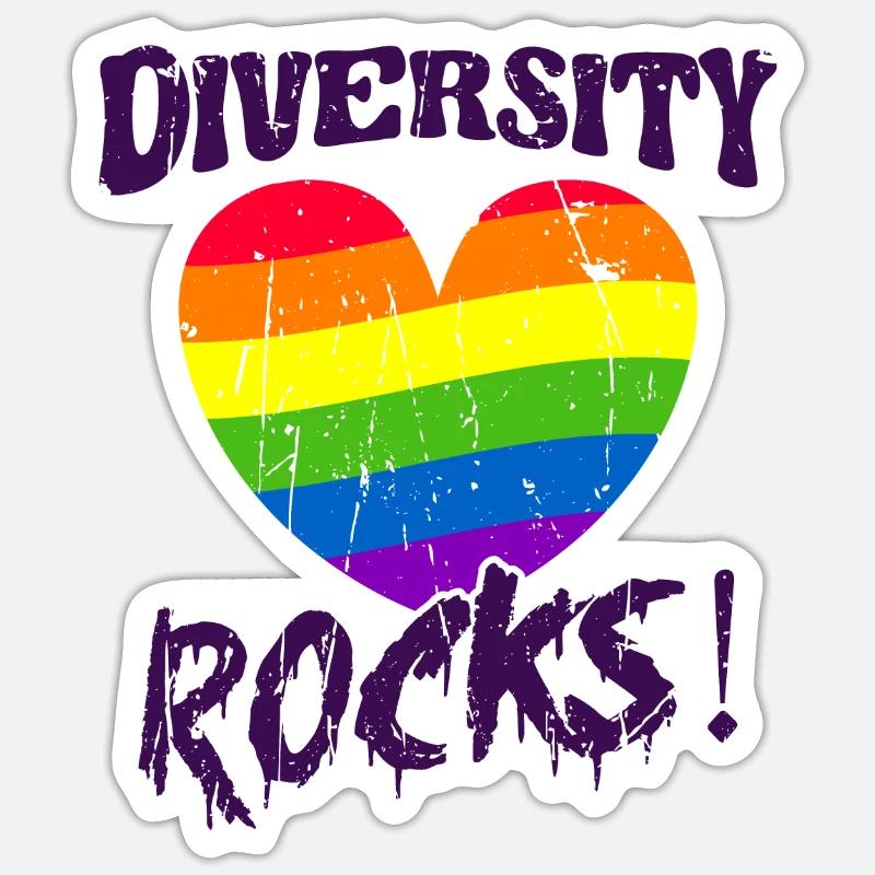 La diversité est géniale ! -Diversité Sticker taille S (10 x 10 cm)