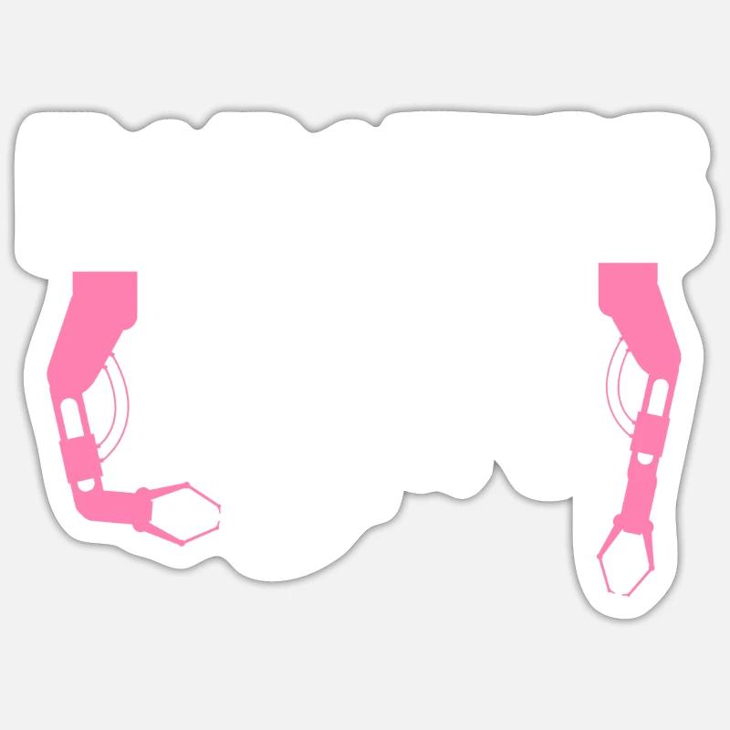 Robot Robotics Engineer Female - Sticker size S (10 x 10 cm) - white matte