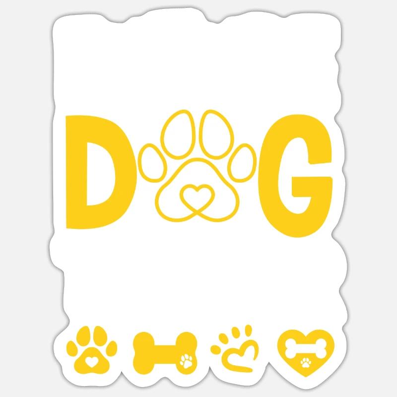 Futur dresseur de chiens - Sticker taille S (10 x 10 cm) - blanc mat