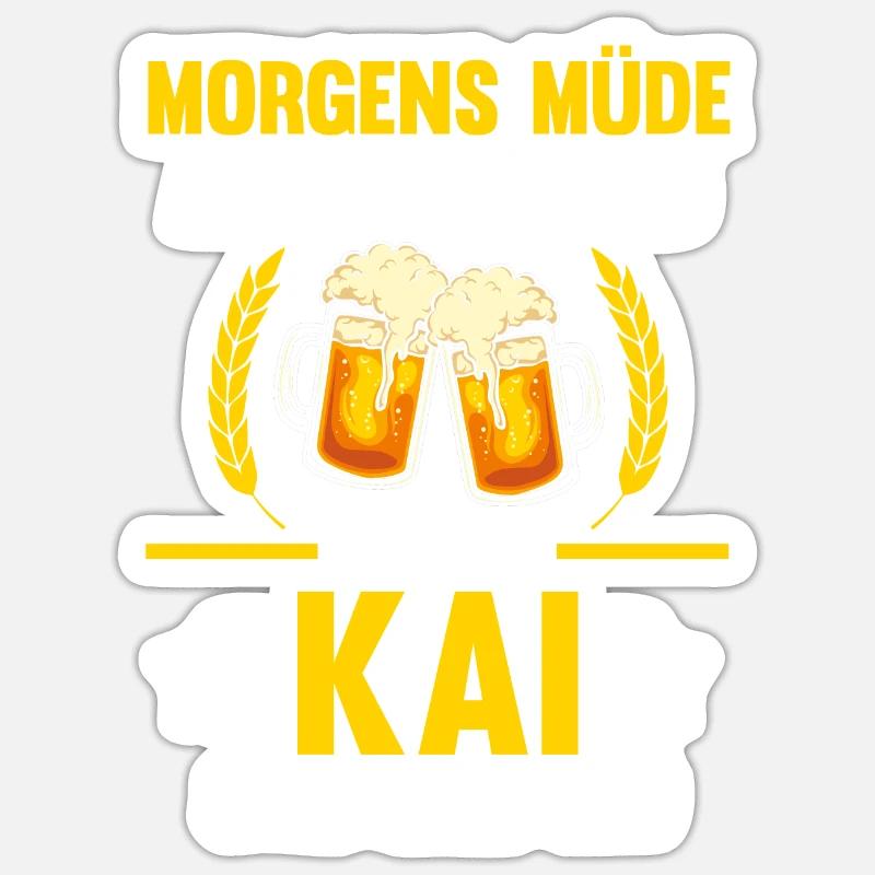 Kai - Sticker Größe S (10 x 10 cm) - Mattweiß