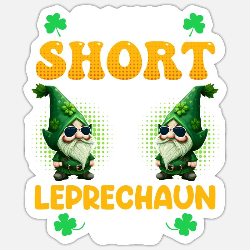 Leprechaun Taille Petit Ami Saint-Patrick Sticker taille S (10 x 10 cm)