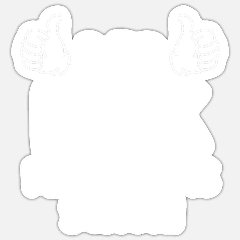 Max - Sticker Größe S (10 x 10 cm) - Mattweiß