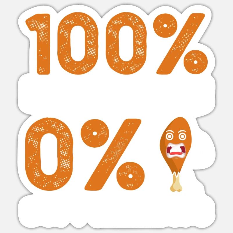 100 pour cent de nutrition 0 pour cent de suppléments Sticker taille S (10 x 10 cm)