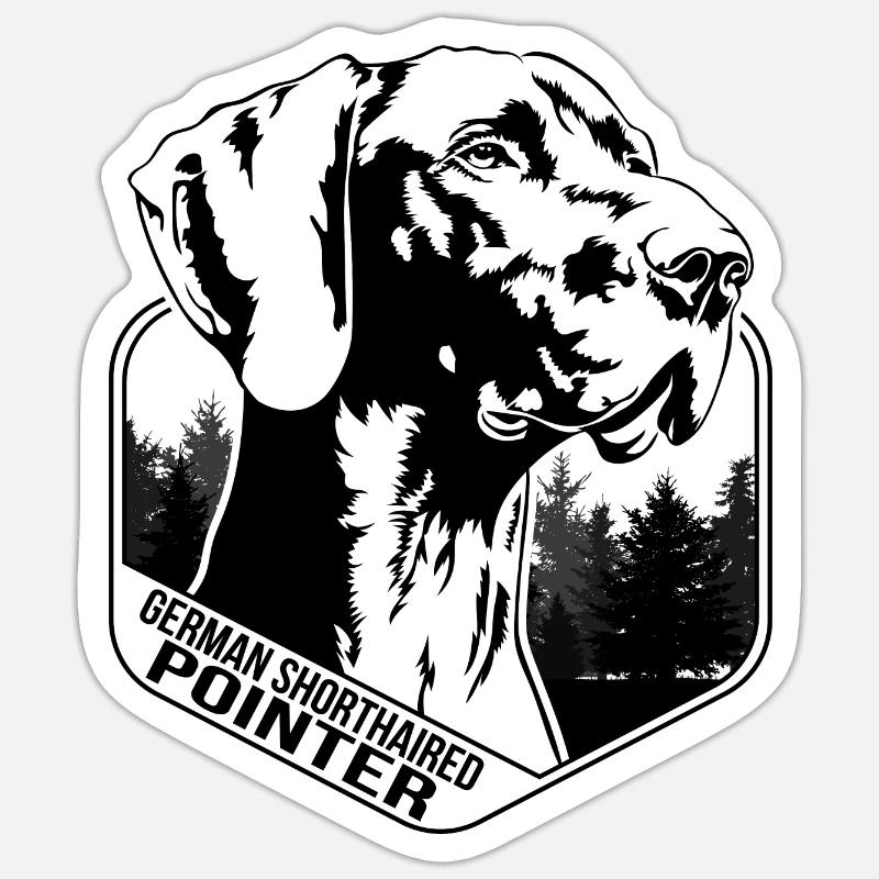 German Shorthaired Pointer Hund Wilsigns Jagdhunde Sticker Größe S (10 x 10 cm)