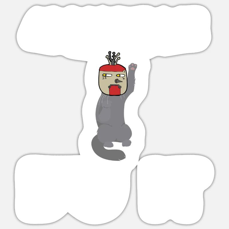 Intelligence artificielle Ai Chat - Sticker taille S (10 x 10 cm) - blanc mat
