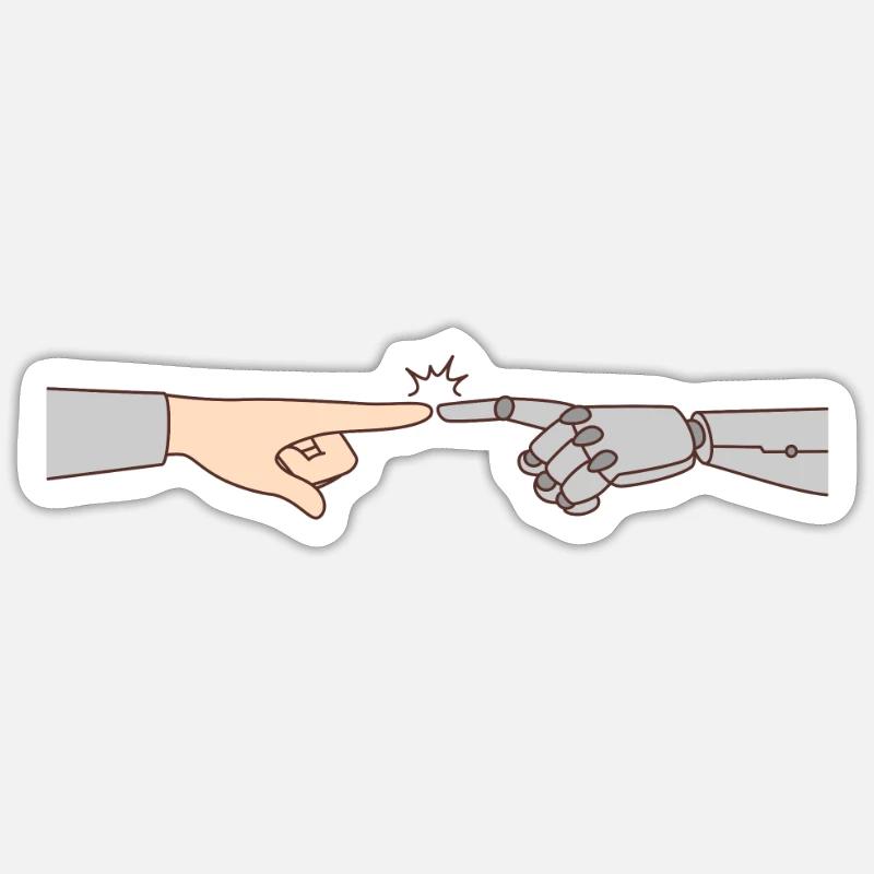 Artificial Intelligence Ai Chat - Sticker Größe S (10 x 10 cm) - Mattweiß