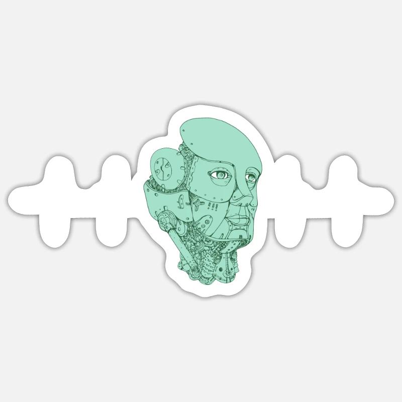 Intelligence artificielle Ai Chat - Sticker taille S (10 x 10 cm) - blanc mat