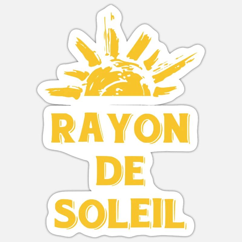 Rayon de soleil - Sticker taille S (10 x 10 cm) - blanc mat