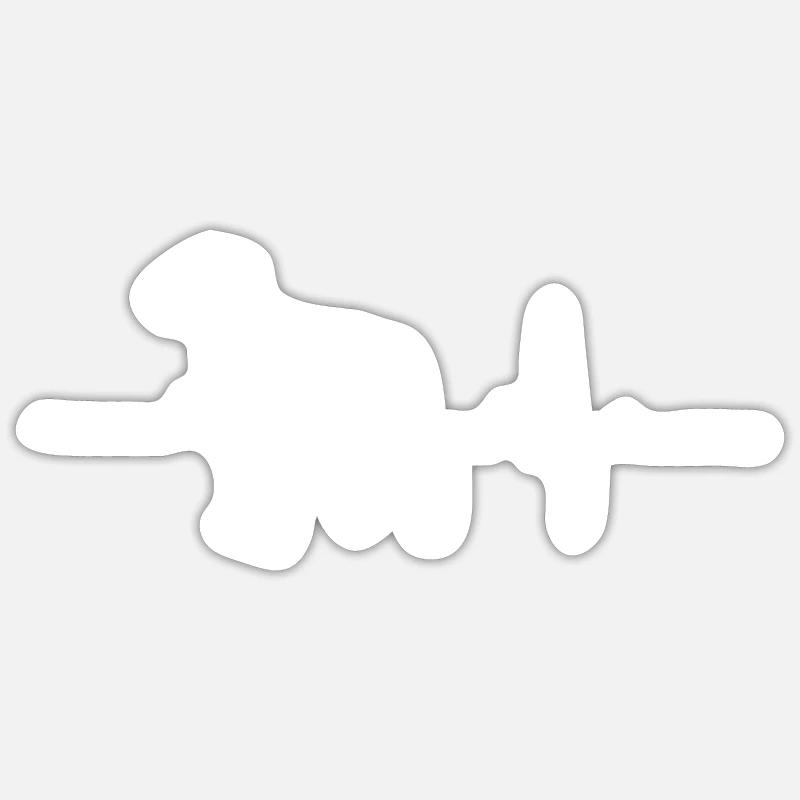 Weimaraner - Sticker Größe S (10 x 10 cm) - Mattweiß