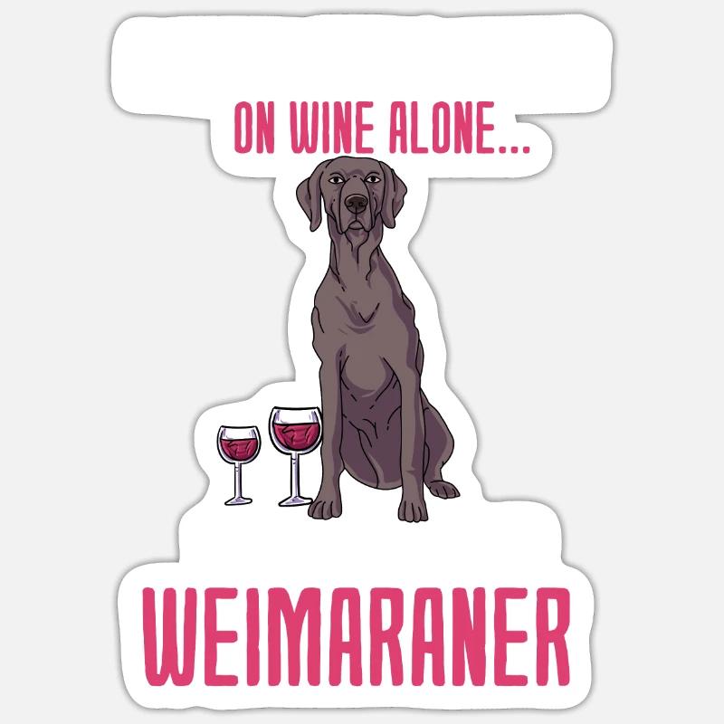 Weimaraner - Sticker size S (10 x 10 cm) - white matte