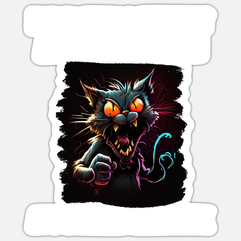 Katze Kätzchen Katzenhalter Katzen Sarkasmus - Sticker Größe S (10 x 10 cm) - Mattweiß