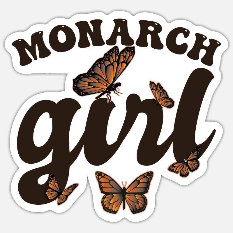 Monarch Mädchen Sticker Größe S (10 x 10 cm)
