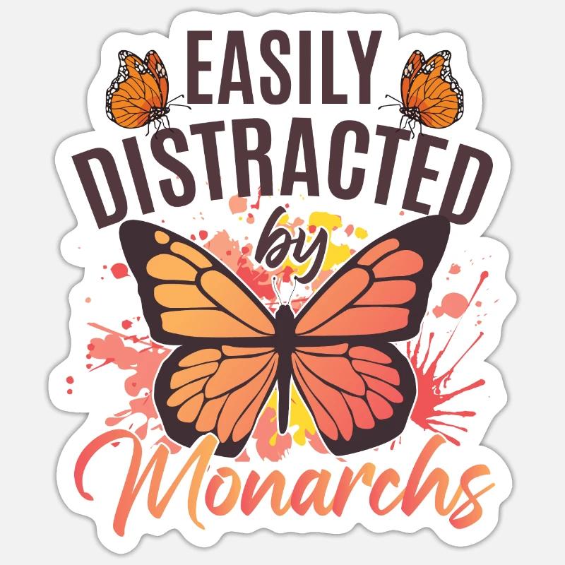 Monarch Mädchen Sticker Größe S (10 x 10 cm)