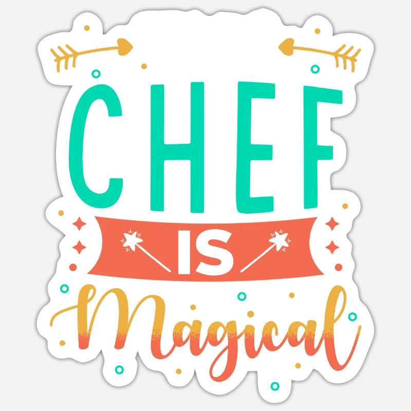 Chefin Geschenk - Sticker Größe S (10 x 10 cm) - Mattweiß