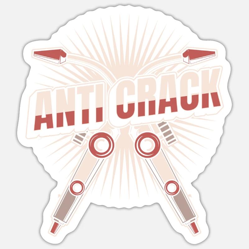 Welder locksmith crack - Sticker size S (10 x 10 cm) - white matte