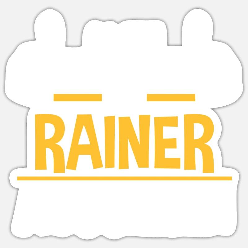 Rainer - Sticker Größe S (10 x 10 cm) - Mattweiß