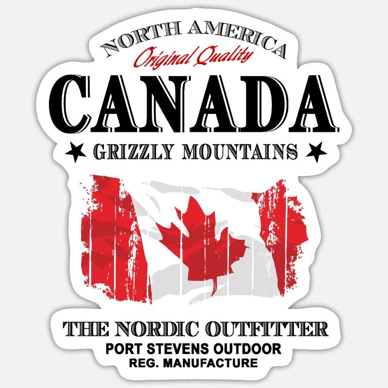 Kanada - Maple Leaf - Canada - Sticker size S (10 x 10 cm) - white matte