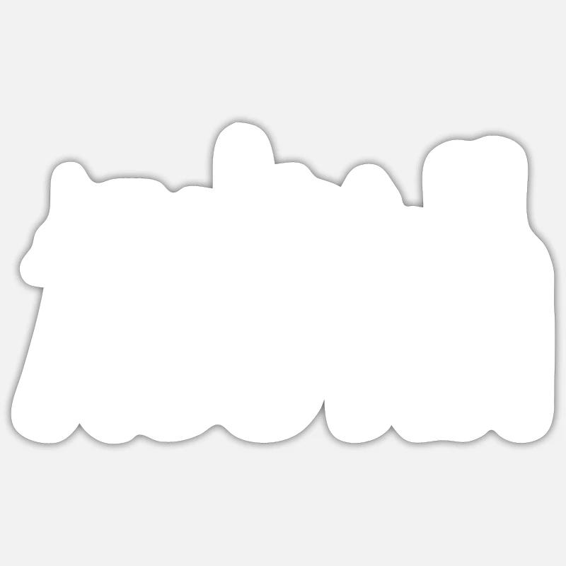 Austin Skyline - Sticker taille S (10 x 10 cm) - blanc mat
