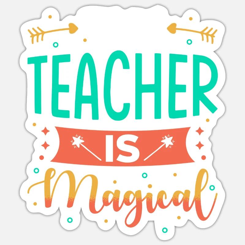 Teacher Gift - Sticker size S (10 x 10 cm) - white matte