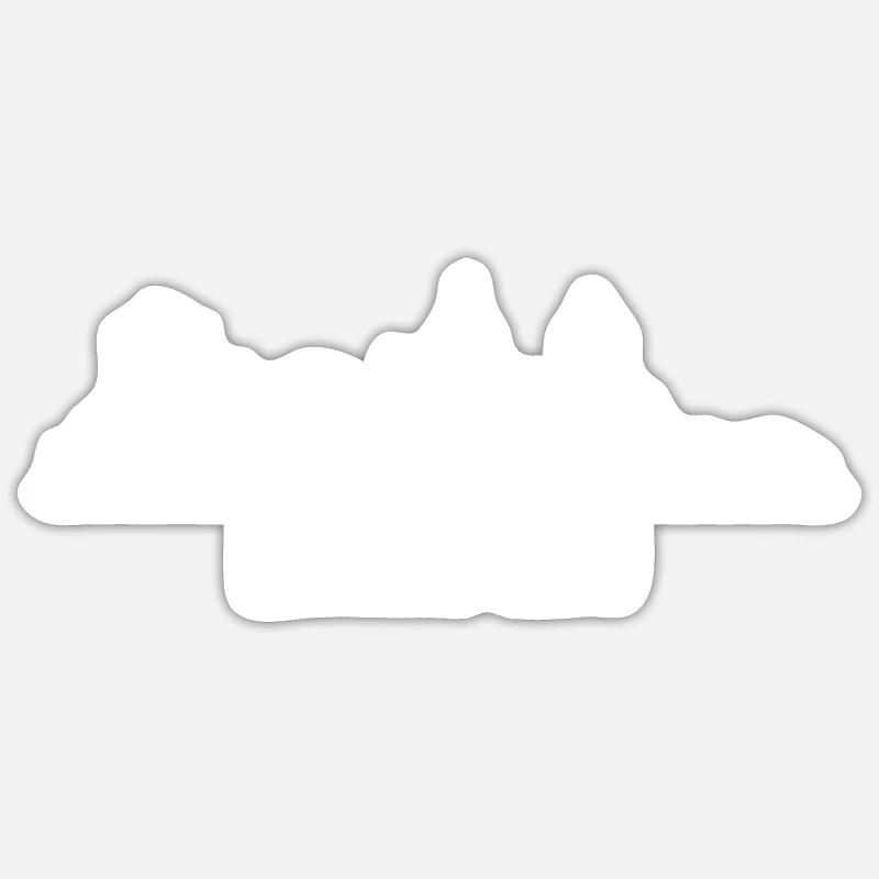 Horizon de Memphis - Sticker taille S (10 x 10 cm) - blanc mat