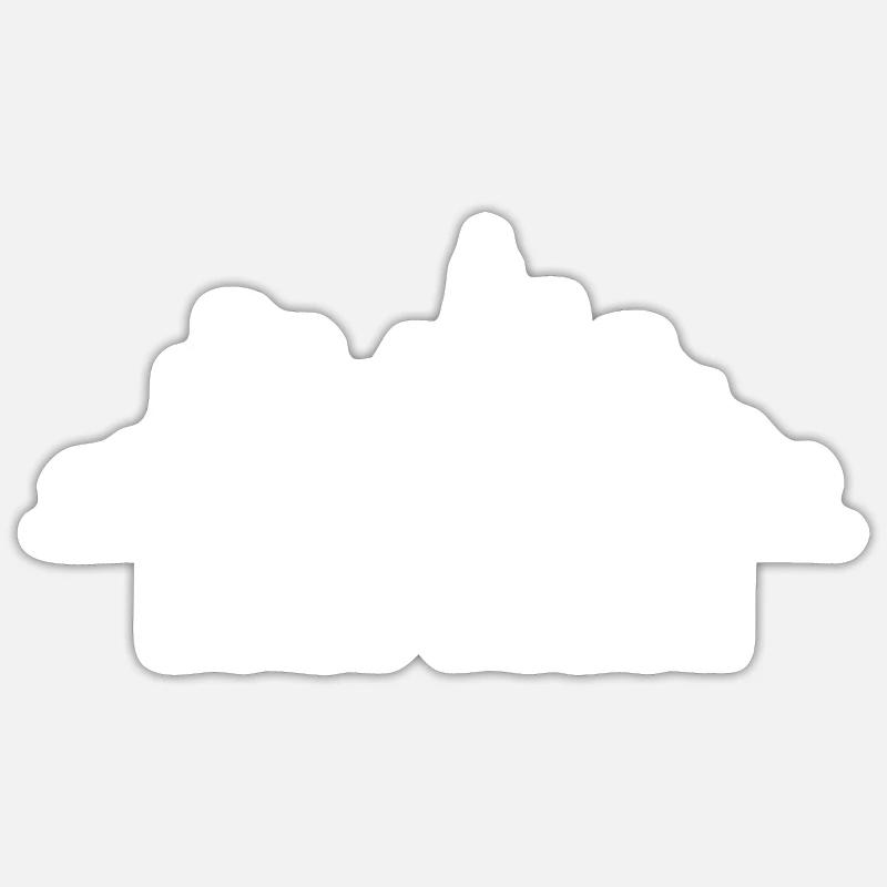 Horizon de Long Beach - Sticker taille S (10 x 10 cm) - blanc mat