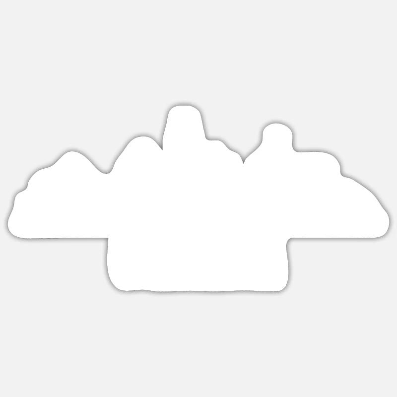Omaha Skyline - Sticker Größe S (10 x 10 cm) - Mattweiß