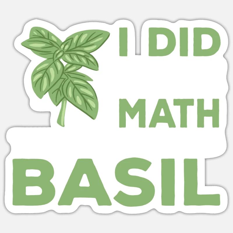 Drôle de conception de basilic Sticker taille S (10 x 10 cm)