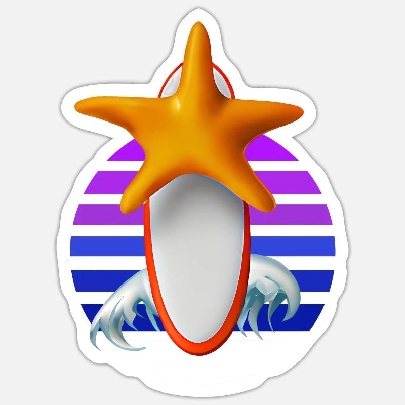 Planche de surf Starfish Sticker taille S (10 x 10 cm)