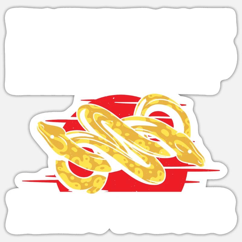 Was ist besser als eine Python? Zwei Pythons - Sticker Größe S (10 x 10 cm) - Mattweiß