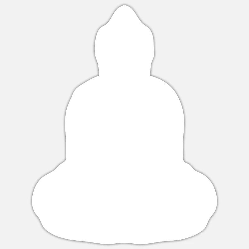 Buddha Buddhist - Sticker Größe S (10 x 10 cm) - Mattweiß